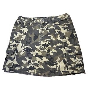 Traffic Jeans Wear Camo Mini Skirt Cargo Pockets Women's Size 11